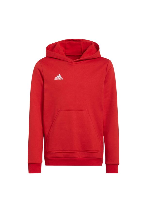 Adidas - Bluza piłkarska dla dzieci adidas Entrada 22 Hoody. Kolor: czerwony. Sport: piłka nożna