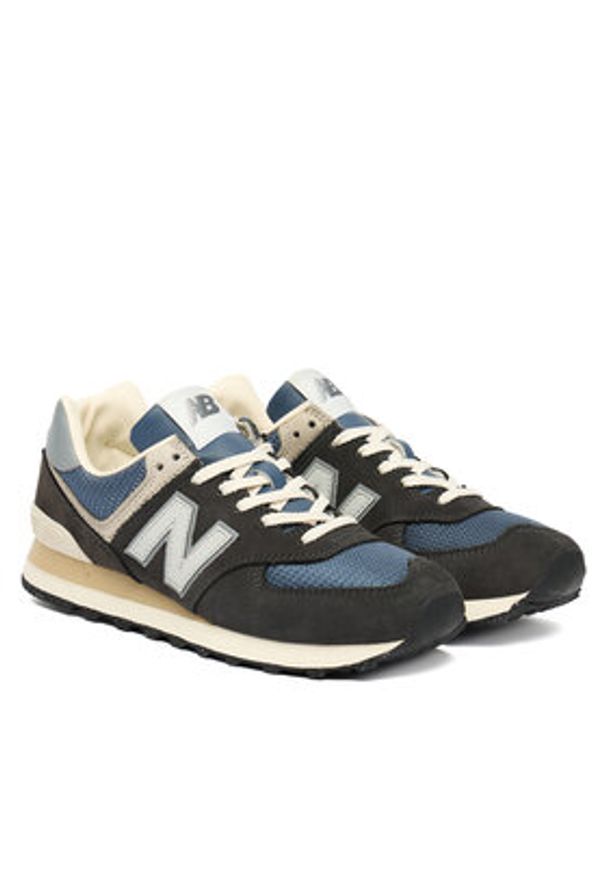 New Balance Sneakersy U574SGG W Czarny. Kolor: czarny. Materiał: skóra, nubuk. Model: New Balance 574