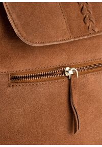 Plecak skórzany bonprix koniakowy. Kolor: brązowy. Materiał: skórzane #2