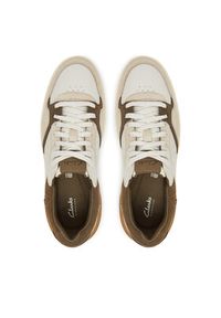 Clarks Sneakersy Courtlite2 Lo 26181287 Beżowy. Kolor: beżowy. Materiał: skóra, zamsz #5