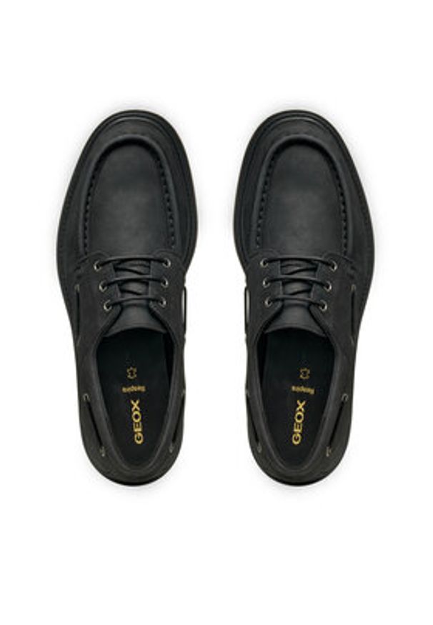 Geox Mokasyny U Spherica Ec7 U56FRB 000FF C9999 Czarny. Kolor: czarny. Materiał: skóra