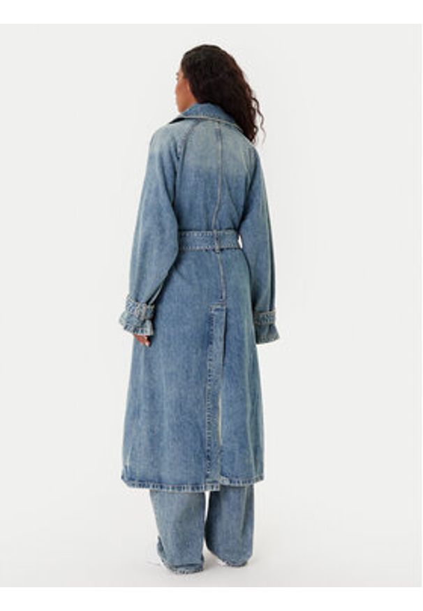 Hugo - HUGO Trencz Garena 50541545 Niebieski Oversize. Kolor: niebieski. Materiał: jeans