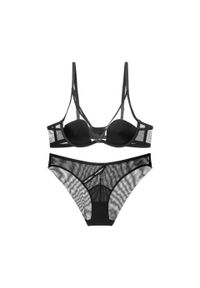 Intica - Komplet bielizny z siateczki z biustonoszem i majtkami Corabelle. Kolor: czarny. Materiał: materiał #1