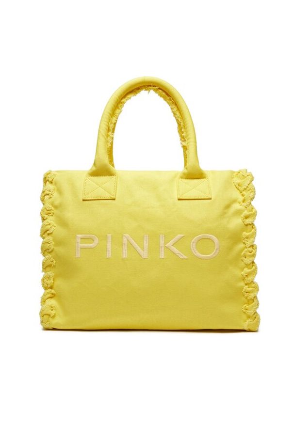 Pinko Torebka Beach Shopping PE 24 PLTT 100782 A1WQ Żółty. Kolor: żółty