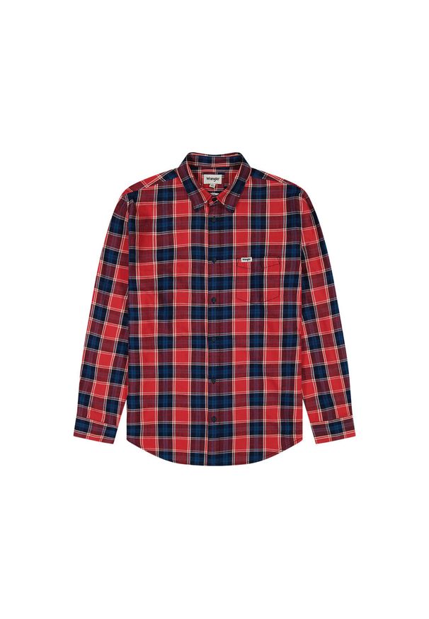 Wrangler - WRANGLER MĘSKA KOSZULA LS 1 PKT SHIRT RED INDIGO 112350396 W5A9017325
