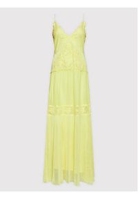 Pinko Sukienka wieczorowa Oristano 1G17HD Y7UZ Żółty Regular Fit. Kolor: żółty. Materiał: bawełna. Styl: wizytowy #5
