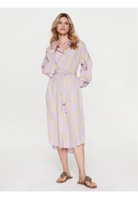 Silvian Heach Sukienka koszulowa GPP23371VE Fioletowy Regular Fit. Kolor: fioletowy. Materiał: syntetyk. Typ sukienki: koszulowe