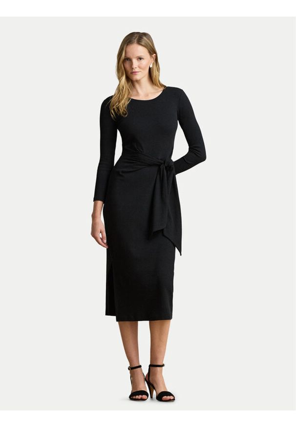 Lauren Ralph Lauren - LAUREN RALPH LAUREN Sukienka codzienna 200973598004 Czarny Regular Fit. Okazja: na co dzień. Kolor: czarny. Materiał: syntetyk. Typ sukienki: proste. Styl: casual