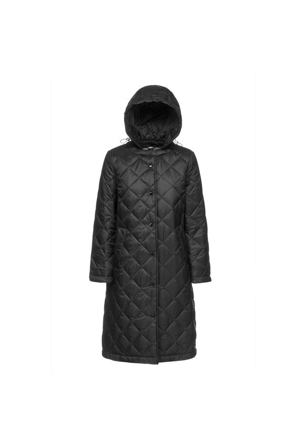 Damska kurtka z kapturem Geox Amabel. Typ kołnierza: kaptur. Kolor: czarny. Materiał: puch