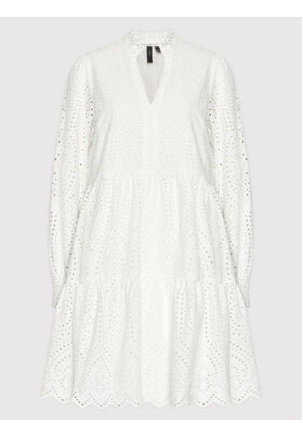 YAS Sukienka codzienna Holi 26027162 Biały Relaxed Fit. Okazja: na co dzień. Kolor: biały. Materiał: bawełna. Typ sukienki: proste. Styl: casual