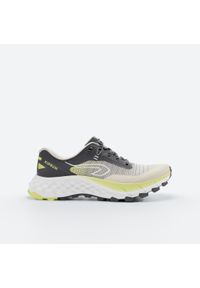 KIPRUN - Buty do biegania w terenie męskie Kiprun MT Cushion 2. Kolor: czarny, beżowy, wielokolorowy, żółty. Materiał: kauczuk, materiał. Szerokość cholewki: normalna