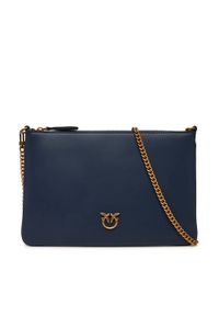 Pinko - PINKO Torebka Flat Classic AI 25-26 PCPL 100455 A0F1 Granatowy. Kolor: niebieski. Materiał: skórzane