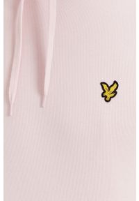 Lyle & Scott - Bluza bawełniana. Okazja: na co dzień. Typ kołnierza: kaptur. Kolor: różowy. Materiał: bawełna. Wzór: gładki, aplikacja. Styl: casual #5