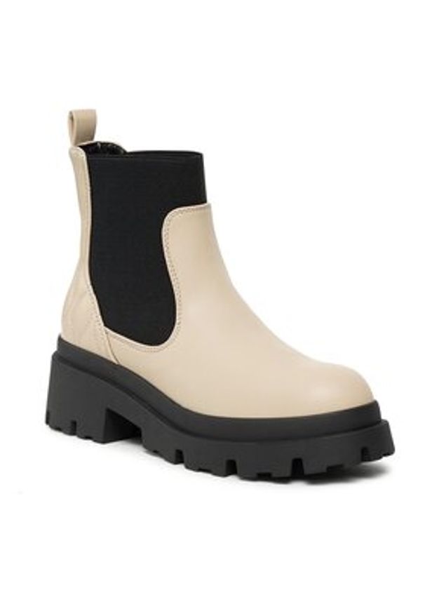 only - ONLY Botki 15304994 Beżowy. Kolor: beżowy. Materiał: skóra