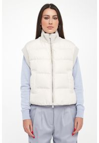 Kamizelka damska wełniana z naturalnym pierzem PESERICO. Materiał: wełna #4