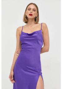 Morgan sukienka kolor fioletowy maxi dopasowana. Kolor: fioletowy. Typ sukienki: dopasowane. Długość: maxi #6