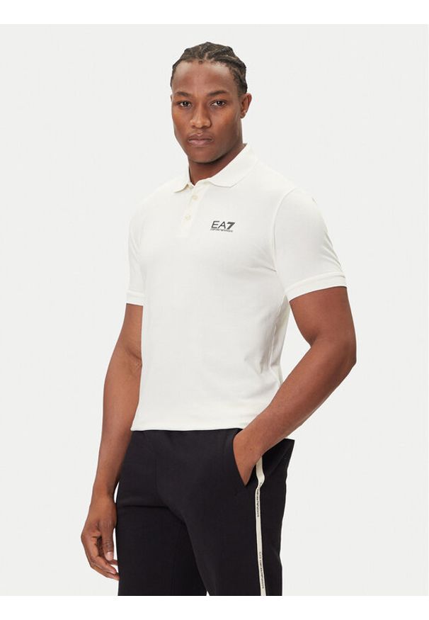 EA7 Emporio Armani Polo 8NPF14 PJVQZ U1105 Beżowy Regular Fit. Typ kołnierza: polo. Kolor: beżowy. Materiał: bawełna