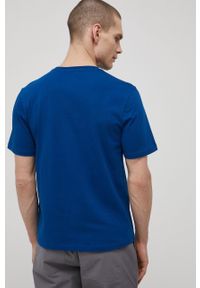 Helly Hansen t-shirt bawełniany z nadrukiem. Kolor: niebieski. Materiał: bawełna. Wzór: nadruk