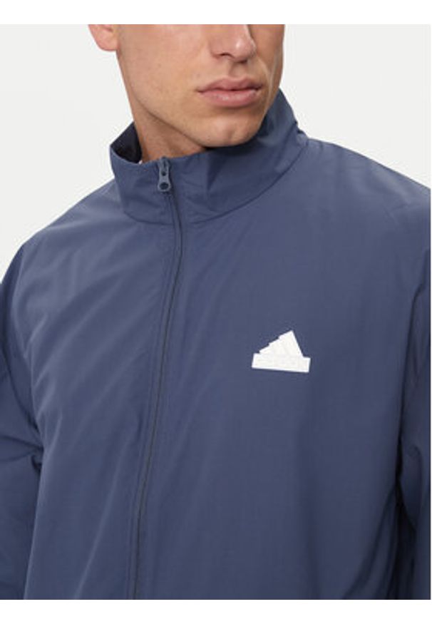 Adidas - adidas Bluza Future Icons 3-Stripes IR9237 Niebieski Loose Fit. Kolor: niebieski. Materiał: syntetyk