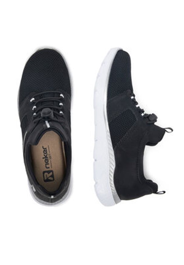 Rieker Sneakersy M5065-00 Czarny. Kolor: czarny. Materiał: materiał