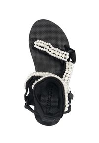 ARIZONA LOVE - Czarne sandały Trekky z perłami. Zapięcie: rzepy. Kolor: czarny. Wzór: aplikacja, paski #6