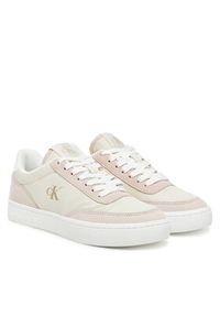 Calvin Klein Jeans Sneakersy Classic Cupsole Mix In YW0YW01767 Biały. Kolor: biały. Materiał: zamsz, skóra #5