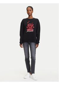 Karl Lagerfeld - KARL LAGERFELD Bluza A3W20006 Czarny Regular Fit. Typ kołnierza: dekolt w karo. Kolor: czarny. Materiał: bawełna #2