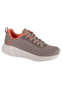 skechers - Buty do chodzenia damskie Skechers Bobs Sport B Flex. Kolor: szary. Materiał: materiał, syntetyk. Szerokość cholewki: normalna. Model: Skechers Sport. Sport: turystyka piesza
