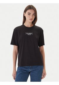 Karl Lagerfeld Jeans T-Shirt A4W17003 Czarny Relaxed Fit. Kolor: czarny. Materiał: bawełna #1