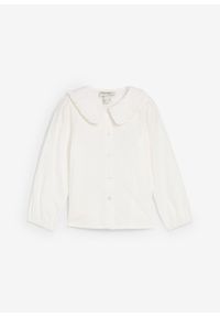 bonprix - Bluzka z czystej bawełny. Kolor: biały. Materiał: bawełna #1