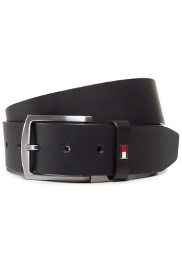TOMMY HILFIGER - Tommy Hilfiger Pasek Męski New Denton 4.0 E367863162 Granatowy. Kolor: niebieski. Materiał: skóra