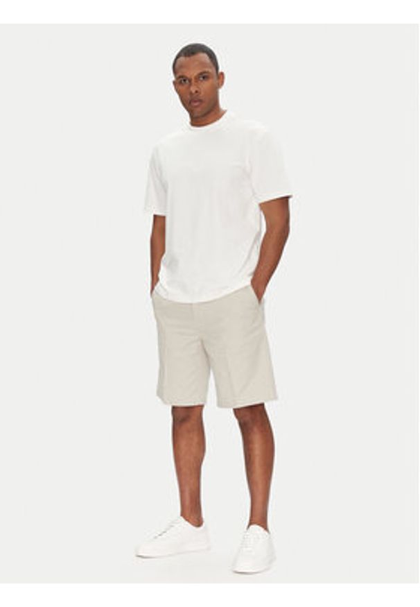 BOSS Szorty materiałowe Chino-Straight-S 50539161 Beżowy Regular Fit. Kolor: beżowy. Materiał: bawełna
