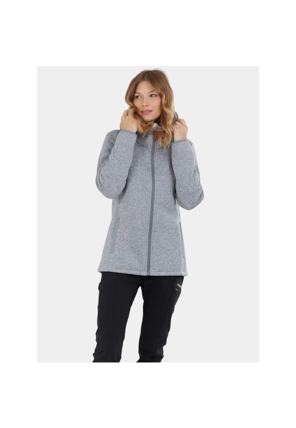 FUNDANGO - Bluza Polarowa Damska Fundango Ara. Kolor: szary. Materiał: polar