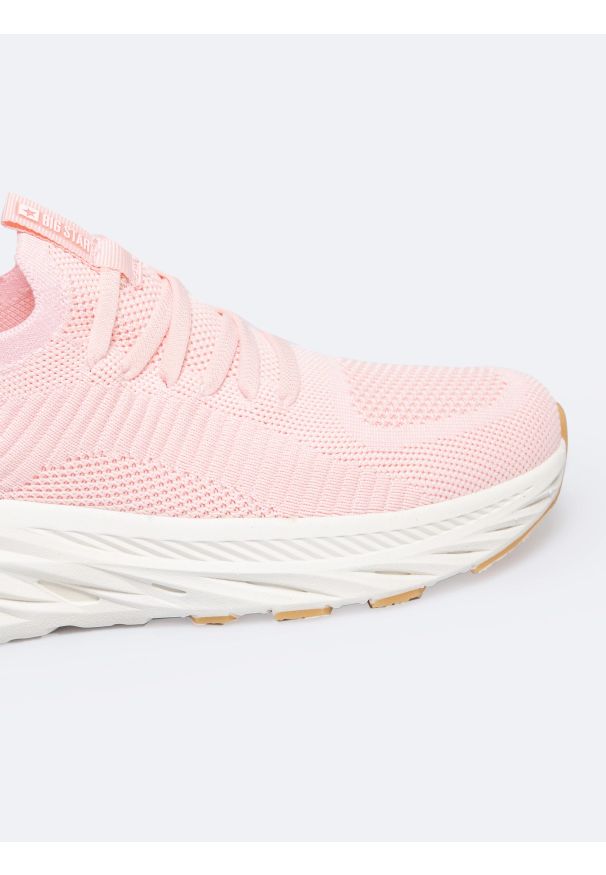 Big-Star - Sneakersy damskie lekkie różowe RR274A131 600. Okazja: na co dzień. Zapięcie: bez zapięcia. Kolor: różowy. Materiał: tkanina