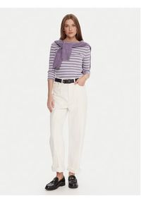 TOMMY HILFIGER - Tommy Hilfiger Bluzka WW0WW40589 Fioletowy Regular Fit. Kolor: fioletowy. Materiał: bawełna #5