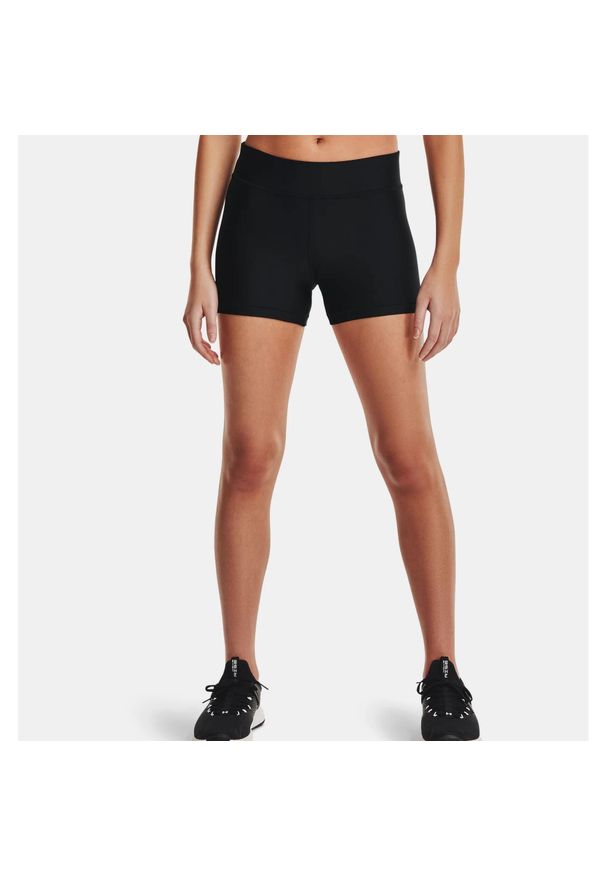 Spodenki fitness damskie Under Armour Armour Mid Rise. Kolor: czarny. Sport: fitness