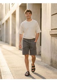 Sinsay - Szorty jeansowe jogger - szary. Kolor: szary #1