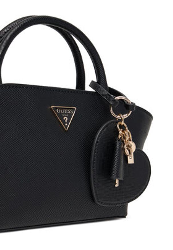 Guess Torebka Bolena Mini HWZG92 07760 Czarny. Kolor: czarny. Materiał: skórzane