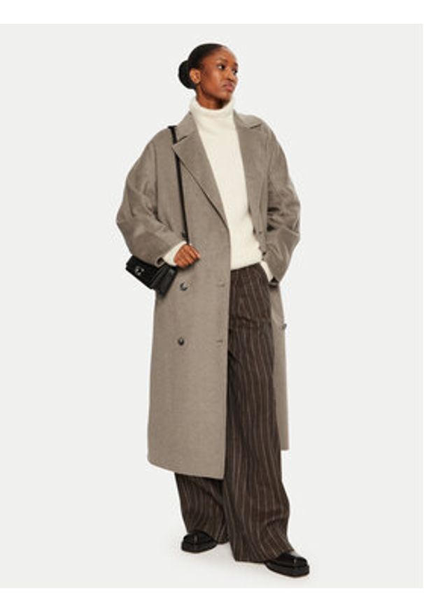 Day Birger et Mikkelsen - DAY BIRGER ÉT MIKKELSEN Płaszcz wełniany Howard DAY65243401 Beżowy Loose Fit. Kolor: beżowy. Materiał: syntetyk