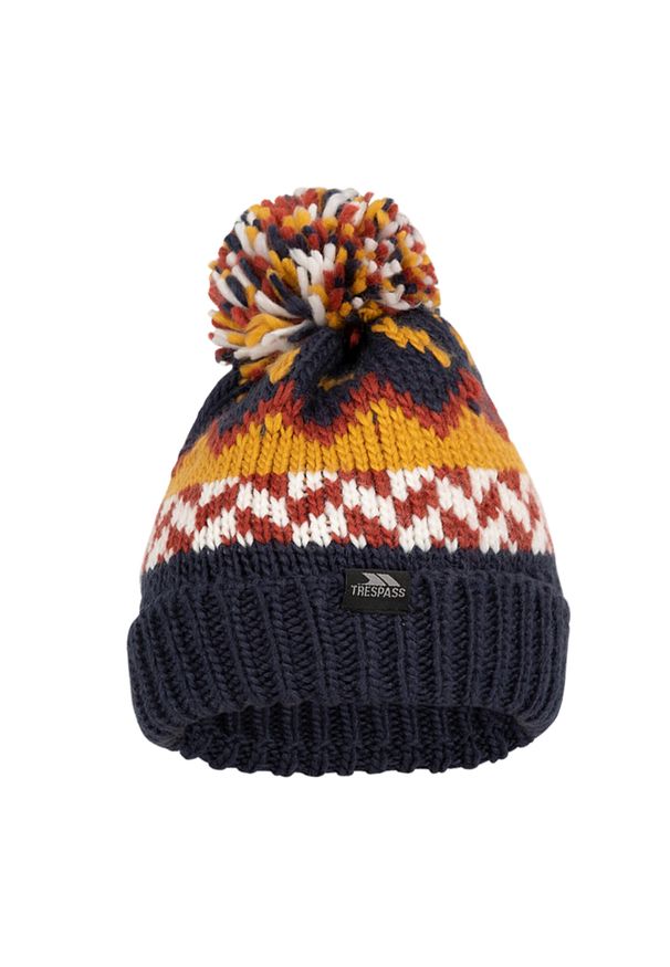 TRESPASS - Czapka Dziecięca Twiglet Chunky Knit Fleece Lined Hat. Kolor: wielokolorowy, niebieski, żółty. Sezon: zima. Styl: sportowy