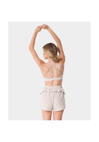 Stanik sportowy crossback dla kobiet Carpatree Balletcore. Kolor: beżowy. Sport: fitness