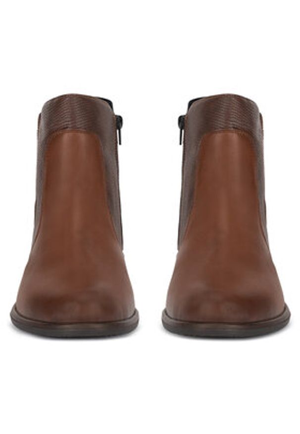 Remonte Botki D0F70-22 Brązowy. Kolor: brązowy. Materiał: skóra