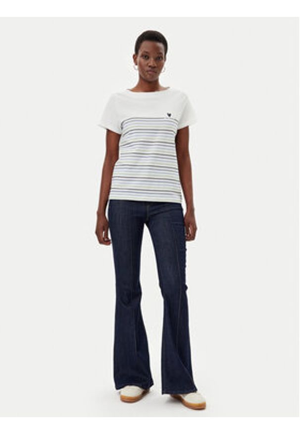 Tom Tailor T-Shirt 1045544 Biały Regular Fit. Kolor: biały. Materiał: bawełna