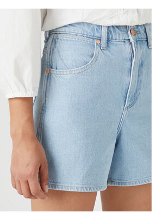 Wrangler Szorty jeansowe W25H3832W 112332447 Błękitny Regular Fit. Kolor: niebieski. Materiał: bawełna, jeans