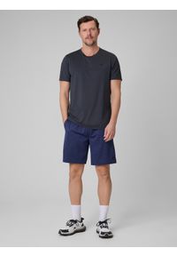 4f - 4F Spodenki treningowe szybkoschnące męskie - granatowe S. Kolor: niebieski. Materiał: włókno. Sport: fitness #1