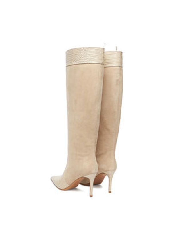 Eva Minge Kozaki EO-DANA-GLC6020-16.5-361 Beżowy. Kolor: beżowy. Materiał: skóra, zamsz