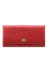 Wittchen - Damski portfel skórzany z herbem duży czerwony. Kolor: czerwony. Materiał: skóra #1