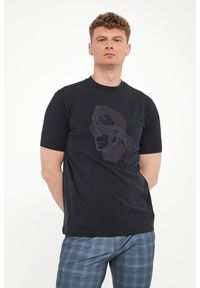 Karl Lagerfeld - T-shirt męski z haftem KARL LAGERFELD. Wzór: haft #1