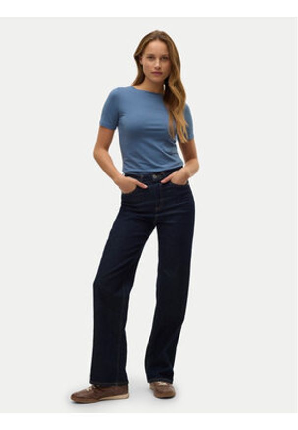 Vero Moda T-Shirt Panda 10231753 Niebieski Regular Fit. Kolor: niebieski. Materiał: bawełna