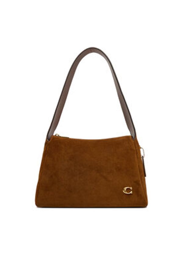 Coach Torebka Lola SB2 CDD06 Miedziany. Kolor: brązowy. Materiał: skórzane, zamszowe